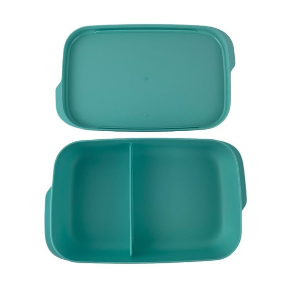 Tupperware Lunch It Divided Container Blue 2 Sections w/Lid 590 ml - Picture 4 of 8